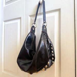 SOLD Studded Black Hobo Bag